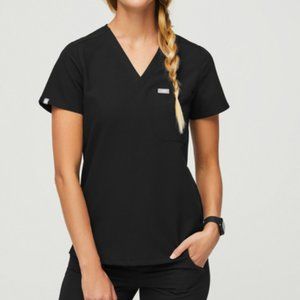 Figs Catarina One-Pocket Scrub Top Black Women's XS